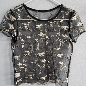 Sheer blossom top